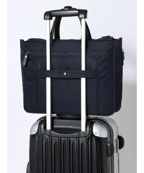 SUIT SQUARE(スーツスクエア)の「2WAYブリーフケース ナイロン×レザー(ビジネスバッグ・メンズ・ブラック/ネイビー・F)」の13枚目の写真