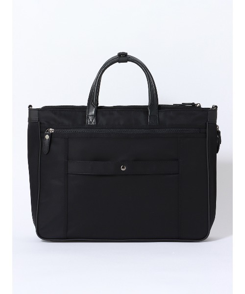 SUIT SQUARE(スーツスクエア)の「2WAYブリーフケース ナイロン×レザー(ビジネスバッグ・メンズ・ブラック/ネイビー・F)」の14枚目の写真