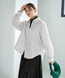シワ加工グロッシーシャツ