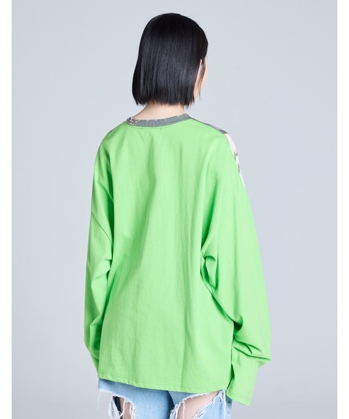 Little sunny bite(リトルサニーバイト)の「【RES】【Little Sunny Bite】photo long tee(Tシャツ/カットソー・レディース・ブラック/グリーン・SMALL/MEDIUM)」の3枚目の写真