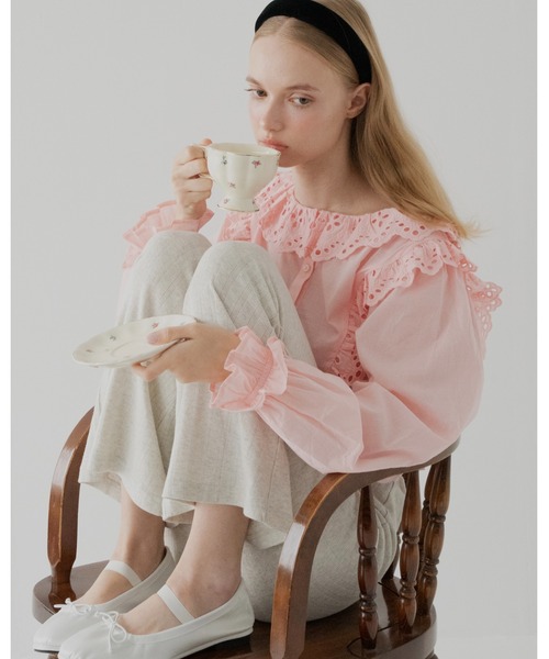 April Jane（エイプリルジェーン）の「コットンフレアパンツ（その他パンツ・レディース・グレー/ホワイト・MEDIUM/SMALL）」の15枚目の写真