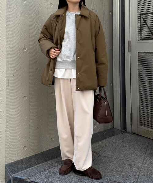 fredy emue（フレディエミュ）の「【軽くて暖かい◎】Sorona PADDING COAT（ダッフルコート・レディース・カーキ/ブラック・38）」の18枚目の写真