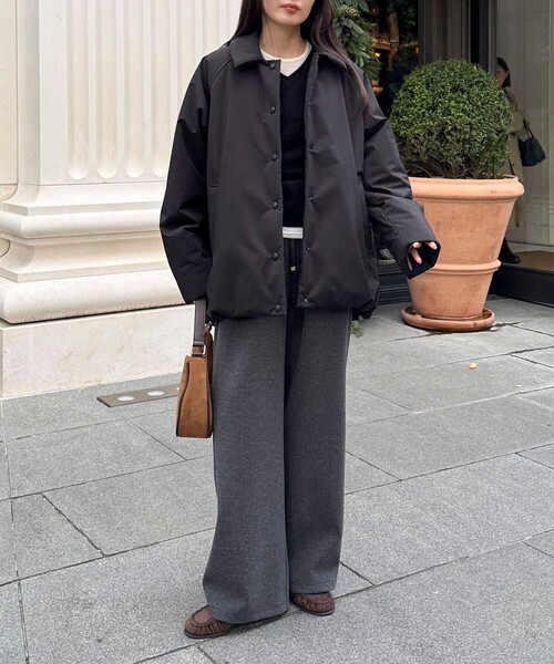 fredy emue（フレディエミュ）の「【軽くて暖かい◎】Sorona PADDING COAT（ダッフルコート・レディース・カーキ/ブラック・38）」の7枚目の写真