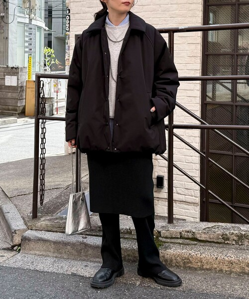 fredy emue（フレディエミュ）の「【軽くて暖かい◎】Sorona PADDING COAT（ダッフルコート・レディース・カーキ/ブラック・38）」の8枚目の写真