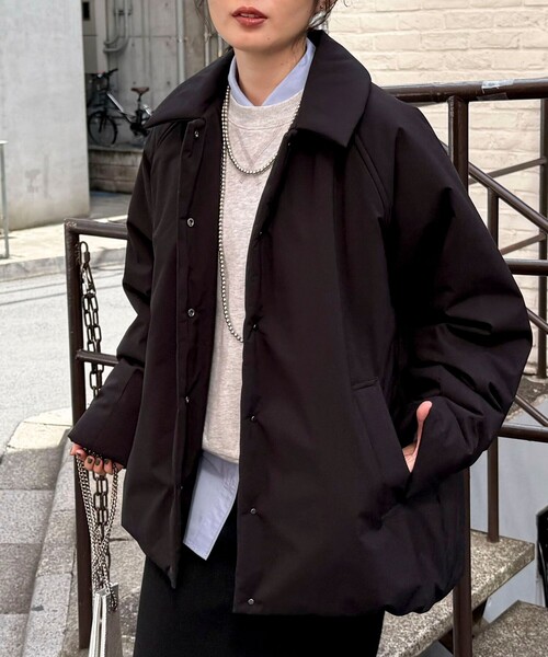 fredy emue（フレディエミュ）の「【軽くて暖かい◎】Sorona PADDING COAT（ダッフルコート・レディース・カーキ/ブラック・38）」の16枚目の写真
