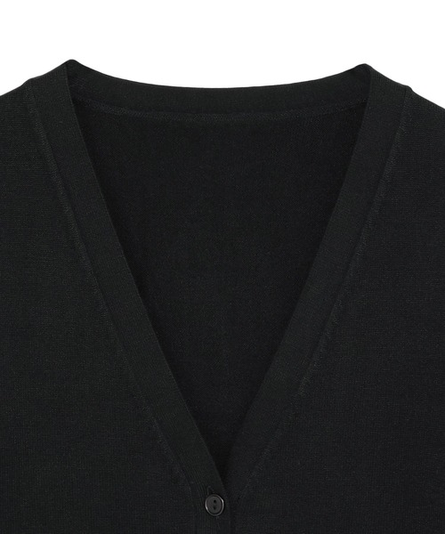 TOKYO SHIRTS（トウキョウシャツ）の「もちもち Vネック ミドル カーディガン（カーディガン/ボレロ・レディース・ネイビー/チャコール/ブラック・L/LL/M）」の6枚目の写真