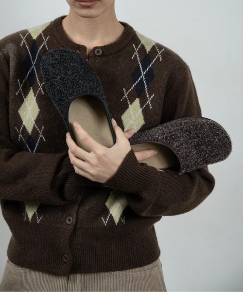 lawgy（ラウジー）の「mixed material round sabot / ミクストマテリアルラウンドサボ（サンダル・レディース・ブラウン/ブラック・SMALL/MEDIUM/LARGE）」の2枚目の写真