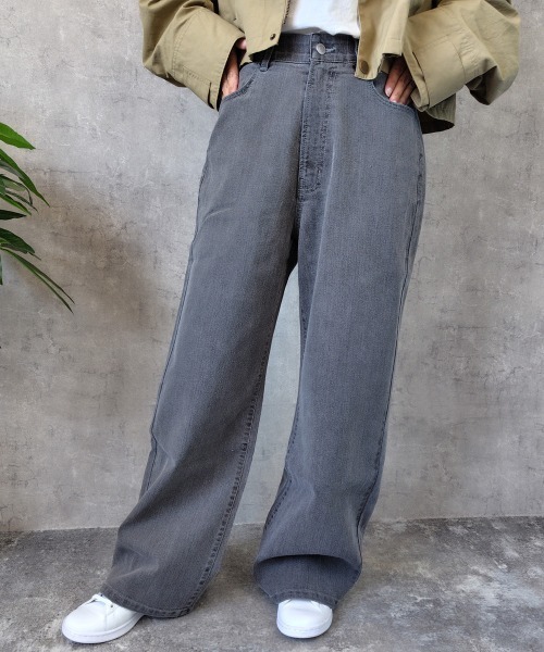 SELECT LEVERY(セレクトリベリー)の「リサイクルデニムワイドパンツ(デニムパンツ・レディース・ブルー/ブラック/グレー/ネイビー・X-LARGE/LARGE/MEDIUM/SMALL)」の2枚目の写真