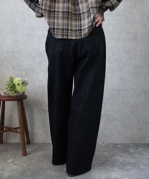SELECT LEVERY(セレクトリベリー)の「リサイクルデニムワイドパンツ(デニムパンツ・レディース・ブルー/ブラック/グレー/ネイビー・X-LARGE/LARGE/MEDIUM/SMALL)」の19枚目の写真