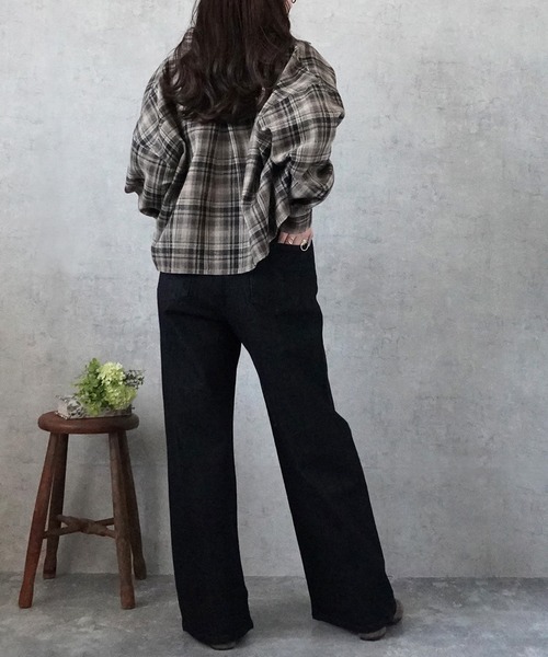 SELECT LEVERY(セレクトリベリー)の「リサイクルデニムワイドパンツ(デニムパンツ・レディース・ブルー/ブラック/グレー/ネイビー・X-LARGE/LARGE/MEDIUM/SMALL)」の20枚目の写真