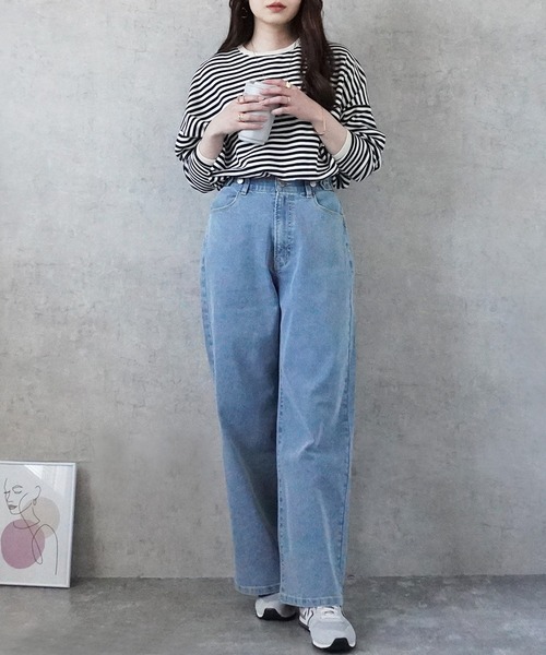 SELECT LEVERY(セレクトリベリー)の「リサイクルデニムワイドパンツ(デニムパンツ・レディース・ブルー/ブラック/グレー/ネイビー・X-LARGE/LARGE/MEDIUM/SMALL)」の21枚目の写真
