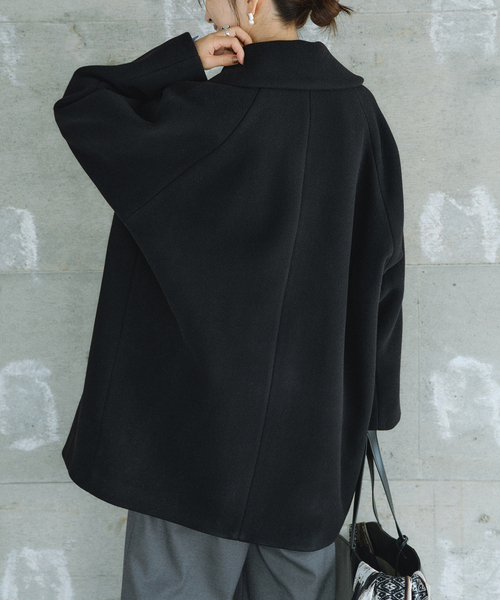 VERMEIL par iena(ヴェルメイユパーイエナ)の「wool over coat(その他アウター・レディース・ベージュ/ブラック・38/36)」の4枚目の写真