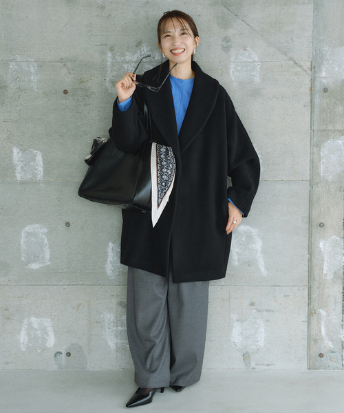 VERMEIL par iena(ヴェルメイユパーイエナ)の「wool over coat(その他アウター・レディース・ベージュ/ブラック・38/36)」の5枚目の写真