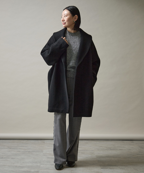 VERMEIL par iena(ヴェルメイユパーイエナ)の「wool over coat(その他アウター・レディース・ベージュ/ブラック・38/36)」の9枚目の写真