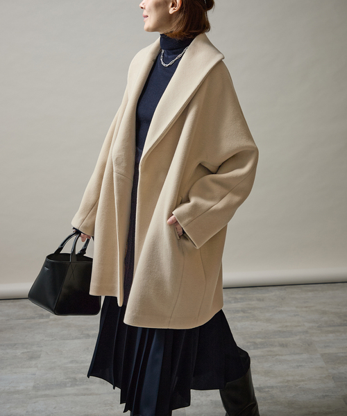 VERMEIL par iena(ヴェルメイユパーイエナ)の「wool over coat(その他アウター・レディース・ベージュ/ブラック・38/36)」の19枚目の写真