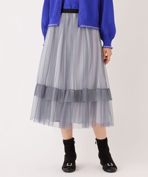 TO BE CHIC（トゥー ビー シック）の「チュールヘムボーダー フレアスカート（スカート）」