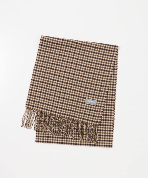 URBAN RESEARCH（アーバンリサーチ）の「チェックカシミヤマフラー（マフラー・メンズ・ブラック系その他/ブラウン系その他/イエロー系その他/ブルー系その他/レッド系その他・FREE）」の8枚目の写真