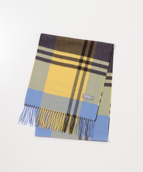 URBAN RESEARCH（アーバンリサーチ）の「チェックカシミヤマフラー（マフラー・メンズ・ブラック系その他/ブラウン系その他/イエロー系その他/ブルー系その他/レッド系その他・FREE）」の9枚目の写真