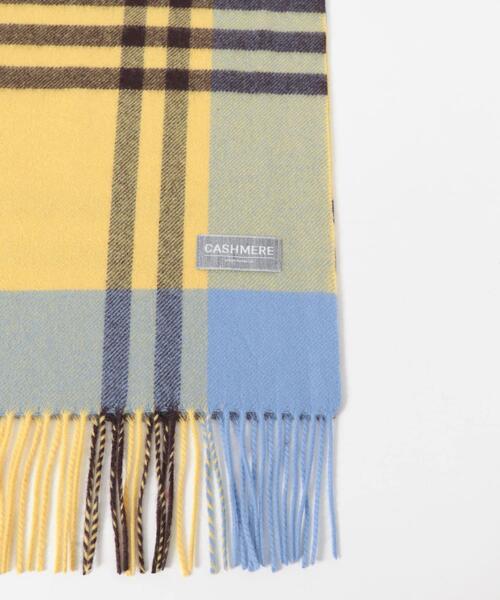 URBAN RESEARCH（アーバンリサーチ）の「チェックカシミヤマフラー（マフラー・メンズ・ブラック系その他/ブラウン系その他/イエロー系その他/ブルー系その他/レッド系その他・FREE）」の10枚目の写真