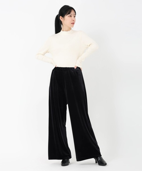 STRAWBERRY-FIELDS（ストロベリーフィールズ）の「スノーベロア_ベロアイージーパンツ（その他パンツ・レディース・ダークブラウン/ブラック・2）」の11枚目の写真