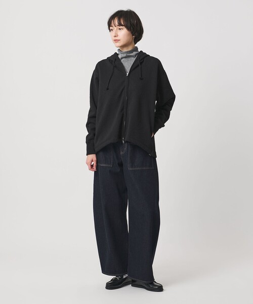 UNITED ARROWS（ユナイテッドアローズ）の「リーヴズ ジャガード スウェット パーカー（スウェット・レディース・ブラック・FREE）」の2枚目の写真