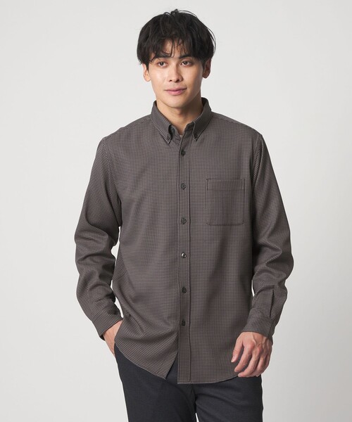 A DAY IN THE LIFE UNITED ARROWS(アデイインザライフユナイテッドアローズ)の「ウールライク ガンクラブ チェック ボタンダウンシャツ<A DAY IN THE LIFE>(シャツ/ブラウス・メンズ・ネイビー/ダークグレー・L/M)」の1枚目の写真