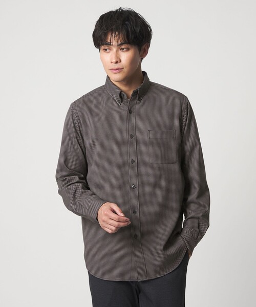 A DAY IN THE LIFE UNITED ARROWS(アデイインザライフユナイテッドアローズ)の「ウールライク ガンクラブ チェック ボタンダウンシャツ<A DAY IN THE LIFE>(シャツ/ブラウス・メンズ・ネイビー/ダークグレー・L/M)」の3枚目の写真
