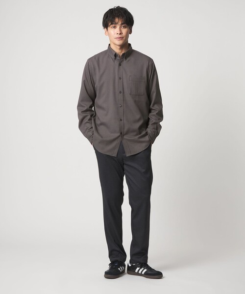 A DAY IN THE LIFE UNITED ARROWS(アデイインザライフユナイテッドアローズ)の「ウールライク ガンクラブ チェック ボタンダウンシャツ<A DAY IN THE LIFE>(シャツ/ブラウス・メンズ・ネイビー/ダークグレー・L/M)」の4枚目の写真