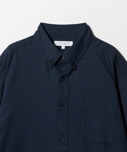 A DAY IN THE LIFE UNITED ARROWS(アデイインザライフユナイテッドアローズ)の「ウールライク ガンクラブ チェック ボタンダウンシャツ<A DAY IN THE LIFE>(シャツ/ブラウス・メンズ・ネイビー/ダークグレー・L/M)」の10枚目の写真