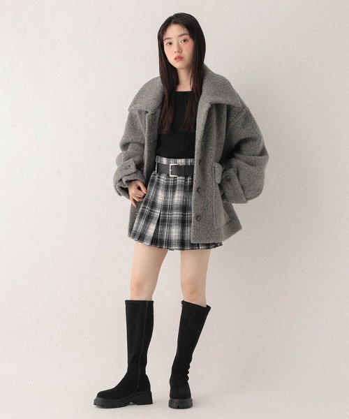 ボアシャギーミドルジャケット 611464（その他アウター）｜Heather