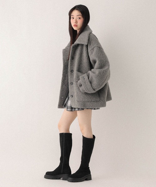 Heather（ヘザー）の「ボアシャギーミドルジャケット　611464（その他アウター・レディース・グレー/ベージュ・FREE）」の12枚目の写真