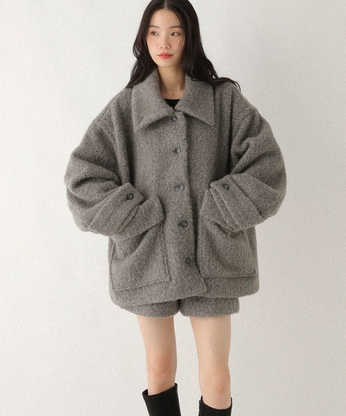 Heather（ヘザー）の「ボアシャギーミドルジャケット　611464（その他アウター・レディース・グレー/ベージュ・FREE）」の13枚目の写真