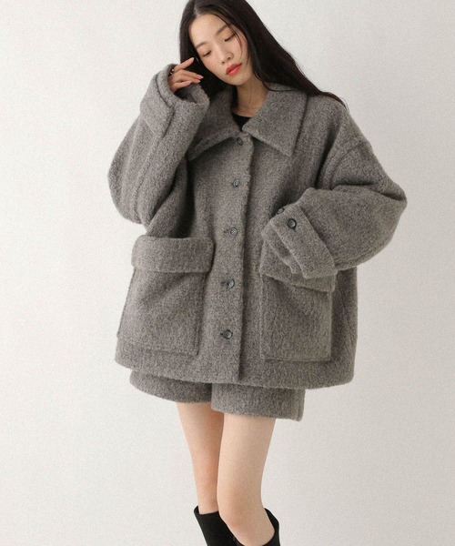Heather（ヘザー）の「ボアシャギーミドルジャケット　611464（その他アウター・レディース・グレー/ベージュ・FREE）」の14枚目の写真