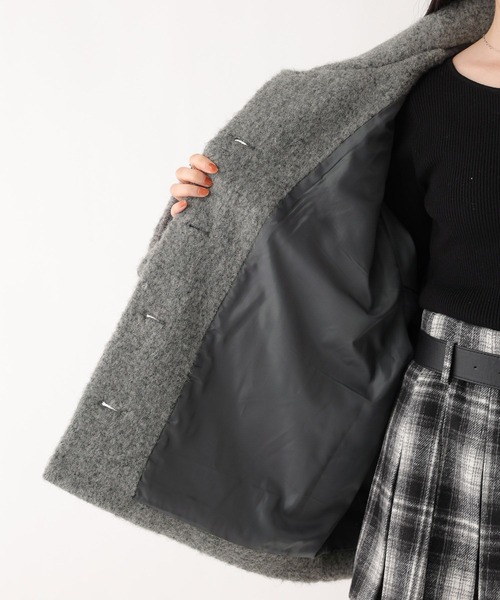 ボアシャギーミドルジャケット 611464（その他アウター）｜Heather