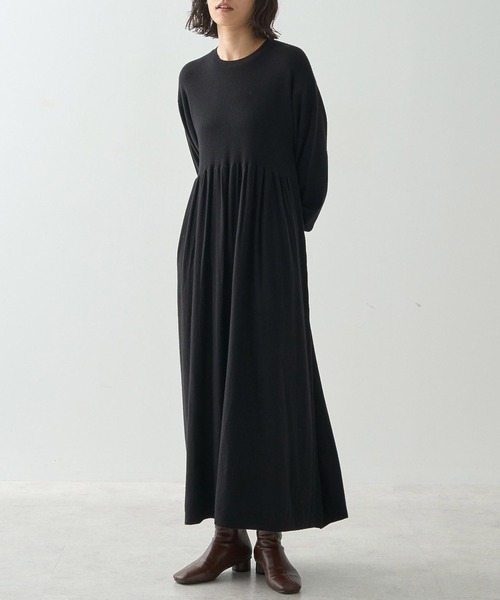 AMERICAN HOLIC（アメリカンホリック）の「【WEB限定】バイパチティアードニットワンピース（ワンピース・レディース・ブラック/ブルー/杢グレー・FREE）」の5枚目の写真