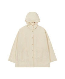 CNVS（ベティ ブープ）の「スモーフエッセンシャルボタンフードパーカーシャツ_クリーム（ナイロンジャケット）」