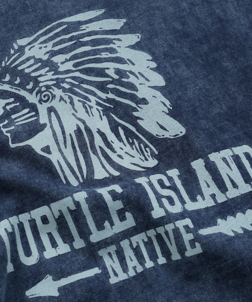 FRIZMWORKS(フリズムワークス)の「TURTLE ISLAND TEE _ RUSTY NAVY(Tシャツ/カットソー・メンズ・その他・MEDIUM/LARGE/SMALL)」の4枚目の写真