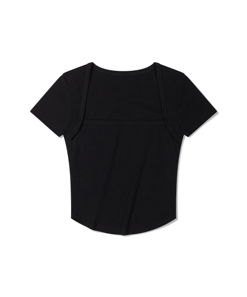 MOAA(モア)の「スクエアネックショートスリーブ (ブラック)(Tシャツ/カットソー・レディース・その他・SMALL/MEDIUM)」の2枚目の写真