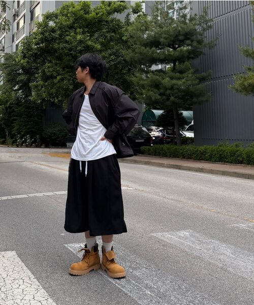 MUSINSA STANDARD（ムシンサスタンダード）の「リラックスドCRスcoopネック長袖Tシャツ[ホワイト]（Tシャツ/カットソー・メンズ・その他・SMALL/MEDIUM/LARGE/X-LARGE/XX-LARGE/XXX-LARGE）」の6枚目の写真