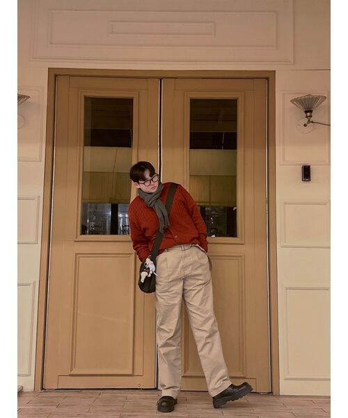 MUSINSA STANDARD（ムシンサスタンダード）の「セミバルーンベルト付きチノパンツ[ベージュ]（その他パンツ・メンズ・その他・40/38/42/34/32/30/31/33/26/28/29/27）」の13枚目の写真
