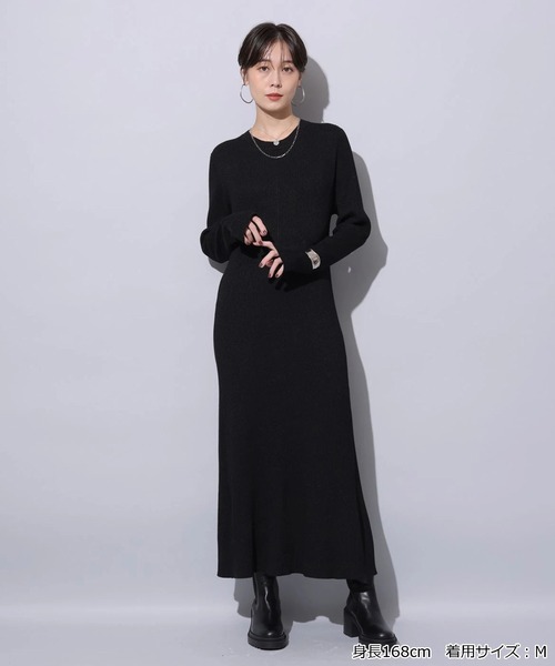 週末値下げ⭐【美品】Arpege Story ラメリブニットロングワンピース ラメニットロングワンピース（ワンピース）｜Arpege story