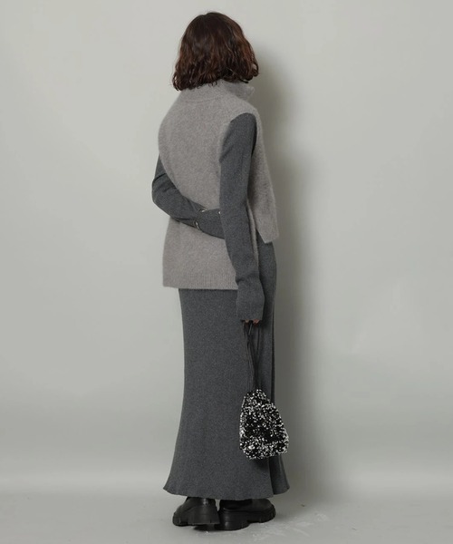 Arpege story ラメニットロングワンピース アルページュ ラメニットロングワンピース（ワンピース）｜Arpege story