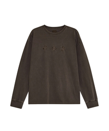 NEEDLE STITCH LONG SLEEVE [BROWN]