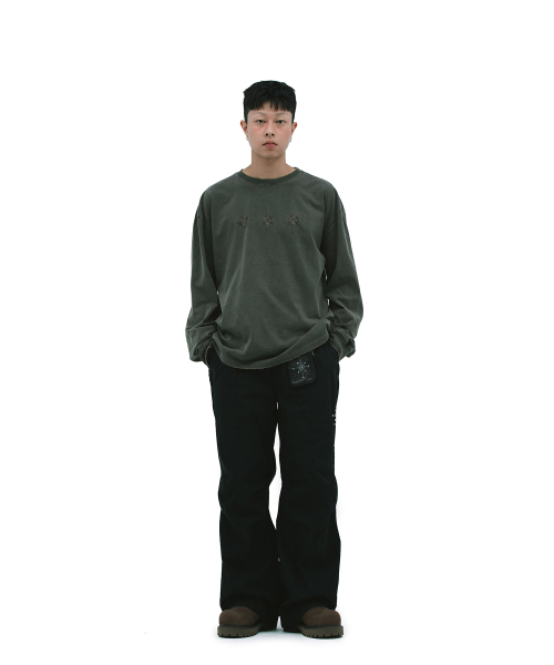 DEFGARMENTS（デフグラメンツ）の「NEEDLE STITCH LONG SLEEVE [BROWN]（Tシャツ/カットソー・レディース・その他・MEDIUM/LARGE）」の3枚目の写真