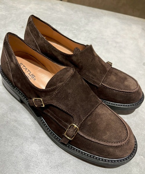 Scrap Book（スクラップブック）の「【STATUS】スウェードバックル ローファー（ローファー・レディース・ブラウン/ブラック・37）」の2枚目の写真