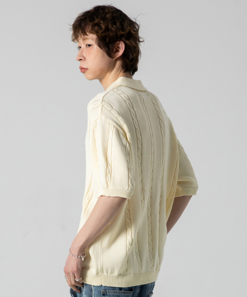 XTONZ（エクストーンズ）の「XTK016 ダッフルディール ねじりニット (クリーム)（ニット/セーター・メンズ・その他・LARGE/MEDIUM）」の3枚目の写真