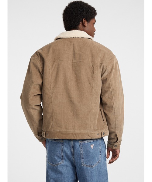 GUESS JEANS(ゲスジーンズ)の「GUESS JEANS Trucker Jacket ボアジャケット(ブルゾン・メンズ・ブラック/ライトブラウン・MEDIUM/SMALL/LARGE/X-LARGE)」の7枚目の写真