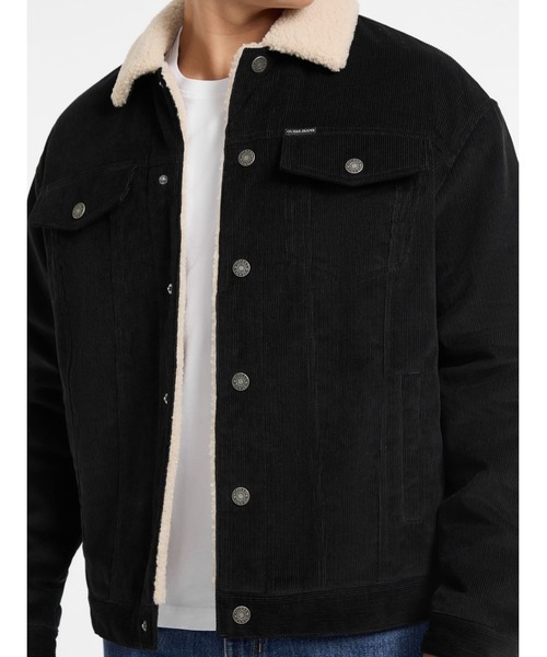 GUESS JEANS(ゲスジーンズ)の「GUESS JEANS Trucker Jacket ボアジャケット(ブルゾン・メンズ・ブラック/ライトブラウン・MEDIUM/SMALL/LARGE/X-LARGE)」の5枚目の写真