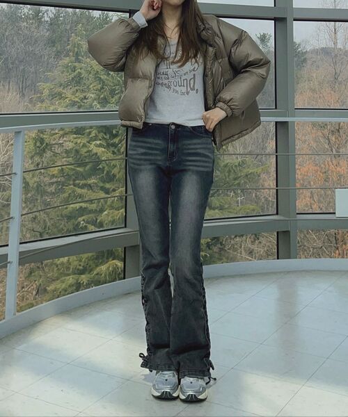 SIYAZU(シヤジュ)の「SIOT4010 glossy duckdown PD_Mocha(ダウンジャケット/コート・レディース・モカ・ONE SIZE)」の2枚目の写真
