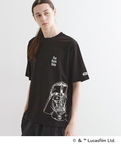 tk.TAKEO KIKUCHI(ティーケータケオキクチ)の「【STAR WARS】Capsule Collection ポンチTシャツ(Tシャツ/カットソー・メンズ・ブラック・02)」の1枚目の写真